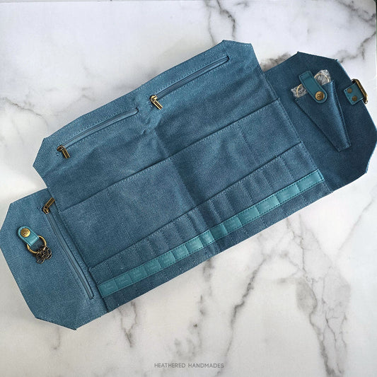 DellaQ Maker's Canvas Needle Case - Teal image 1
