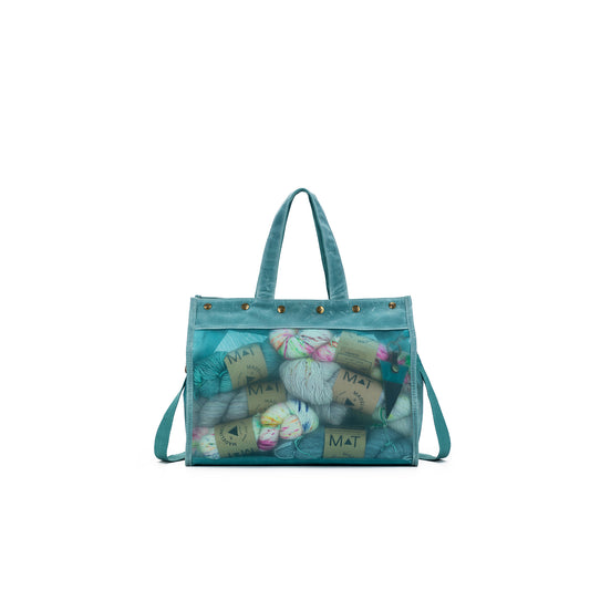 DellaQ Maker's Mesh Tote Bag - Teal image 1