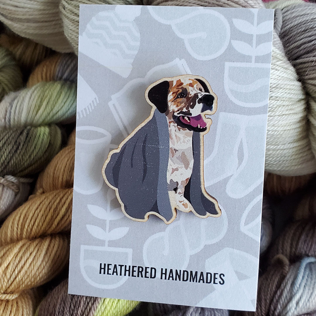 Bear in a Blanket - Wooden Pin image 0