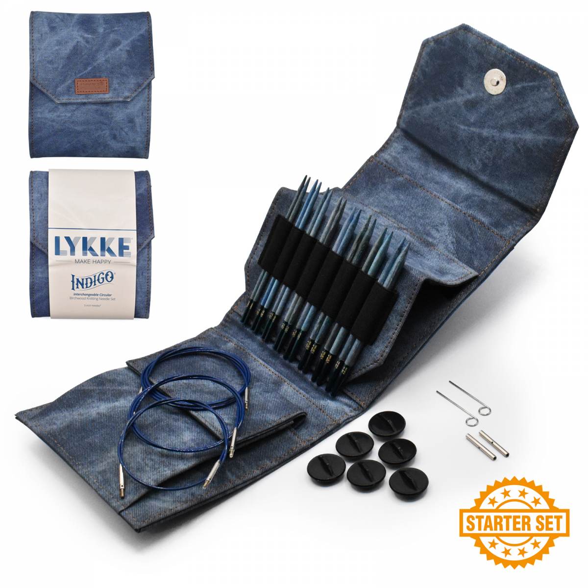 Lykke Indigo 5" Interchangeable Needles Starter Set image 1