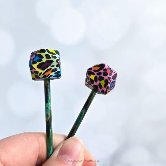 Rainbow Leopard Print Stitch Stoppers