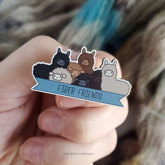 Fiber Friends Wooden Pin image 1