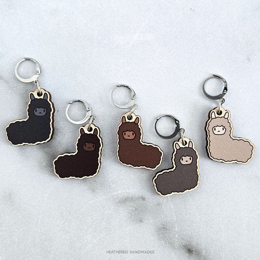 Fiber Friends Stitch Markers - Alpacas image 0