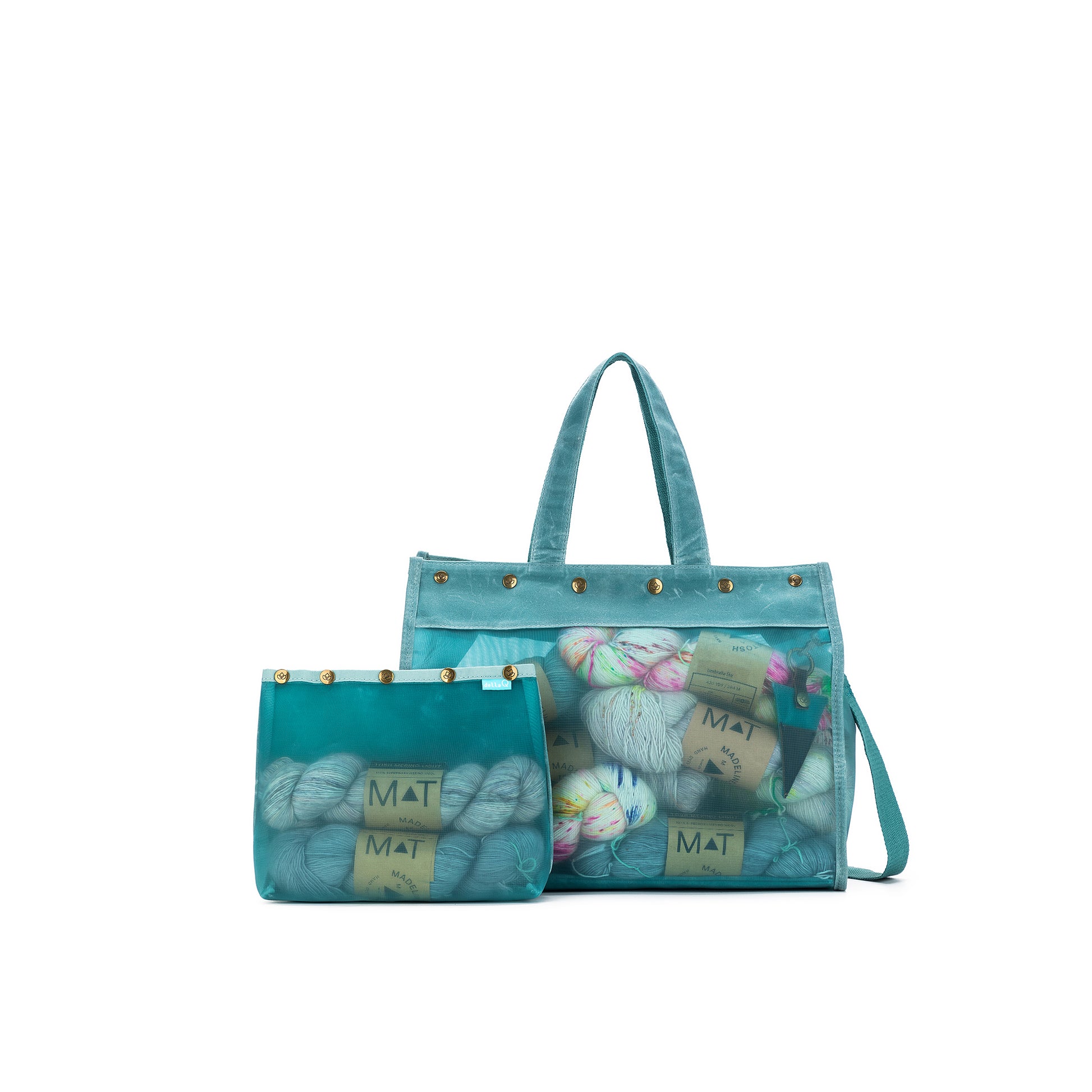 DellaQ Maker's Mesh Tote Bag - Teal image 2