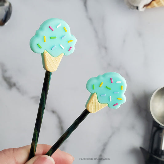 Blue Ice Cream Cone Stitch Stoppers image 0