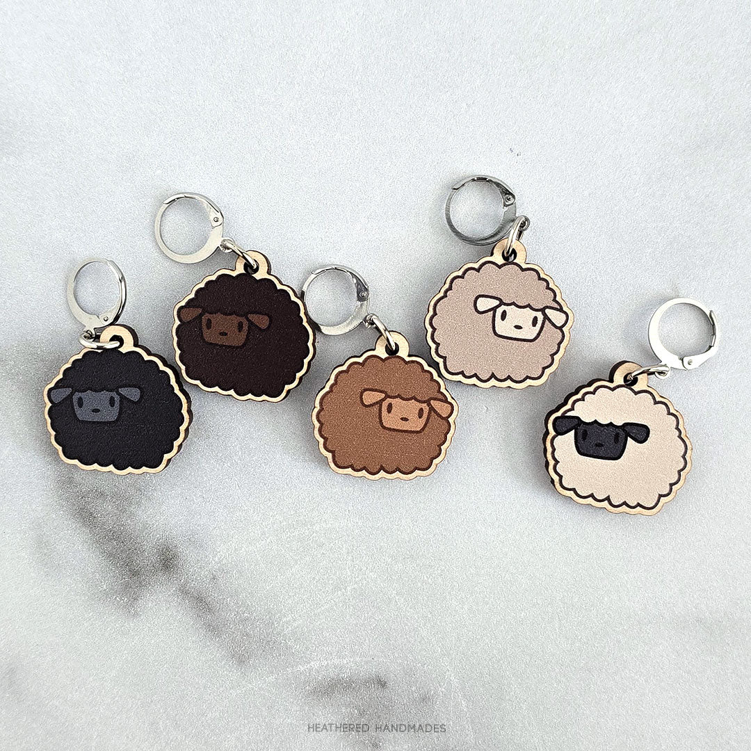 Fiber Friends Stitch Markers - Sheep image 0