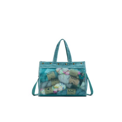 DellaQ Maker's Mesh Tote Bag - Teal image 1