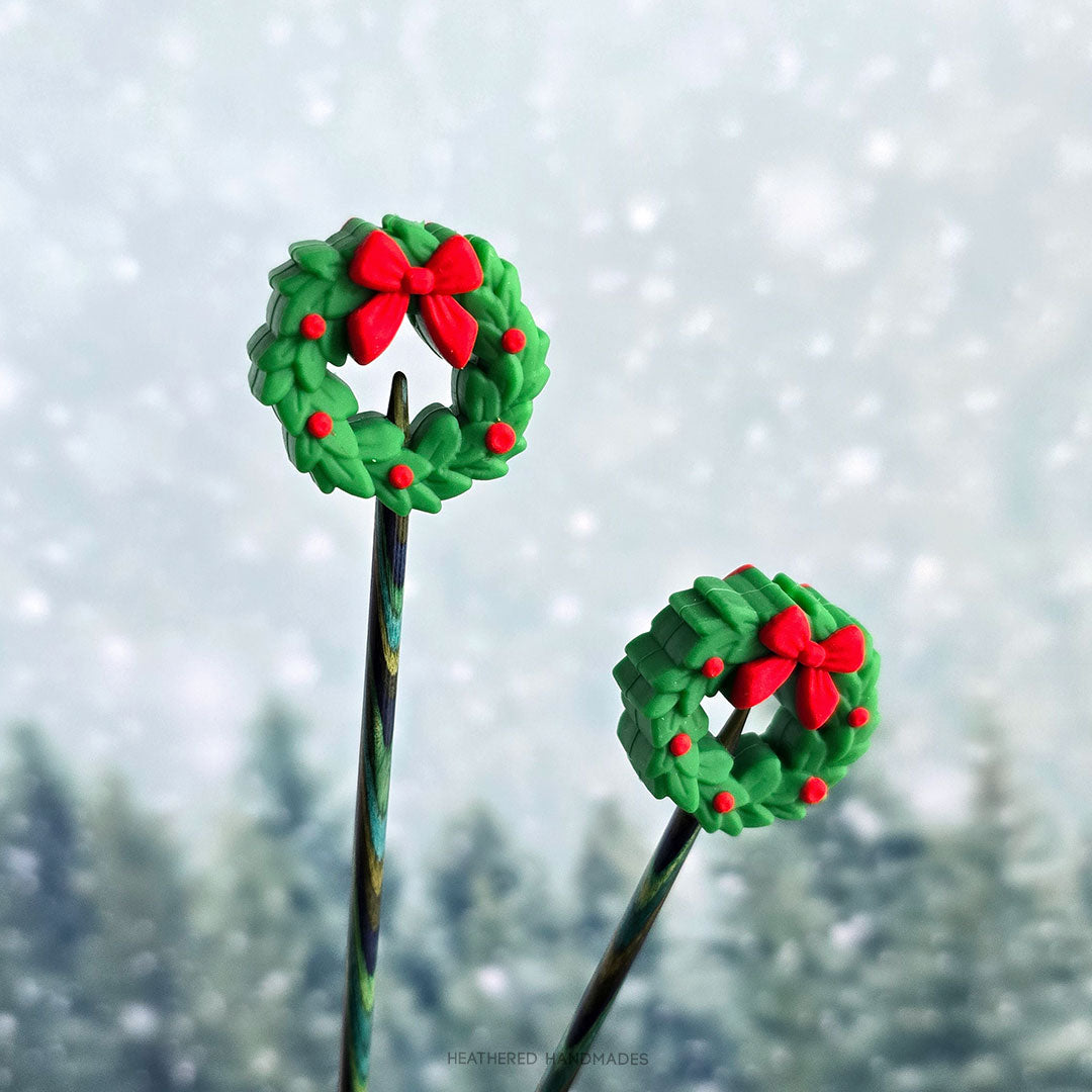 Holiday Wreath Stitch Stoppers image 0