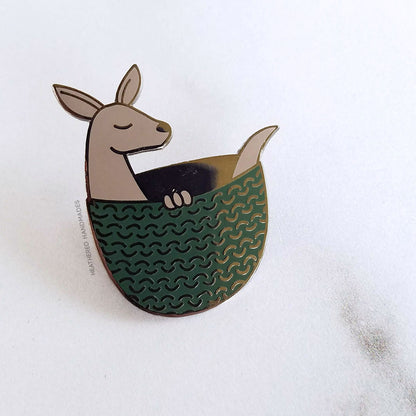 Kangaroo Joey Enamel Pin image 0
