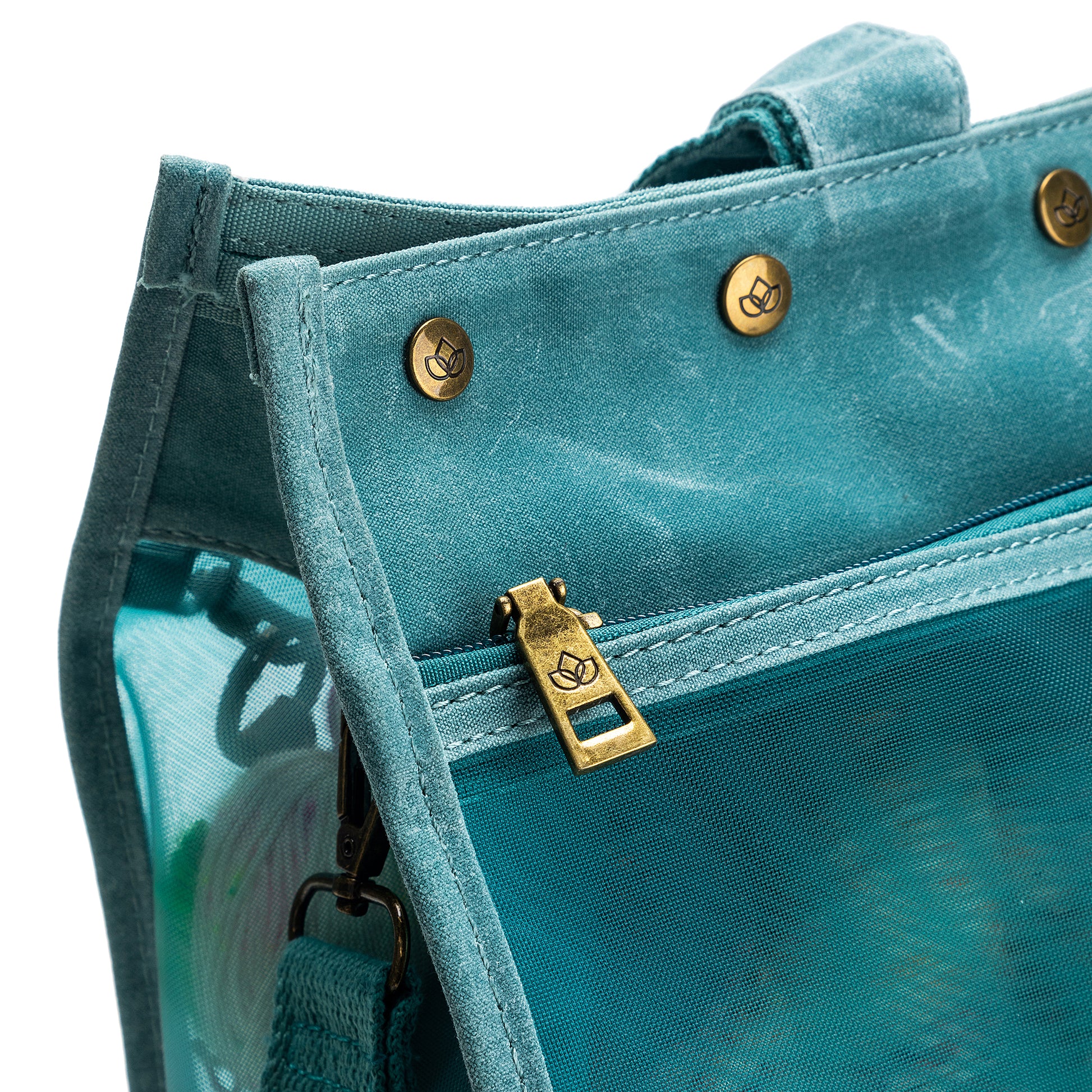 DellaQ Maker's Mesh Tote Bag - Teal image 10