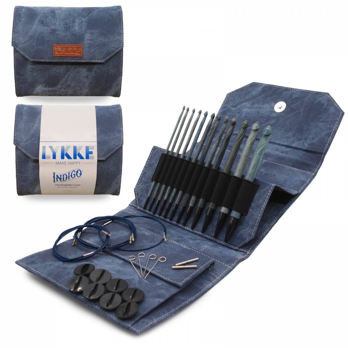 Lykke Indigo 5" Interchangeable Crochet Hook Set