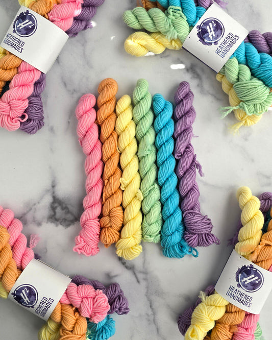 Dyed to Order: Pastel Rainbow Mini Sets