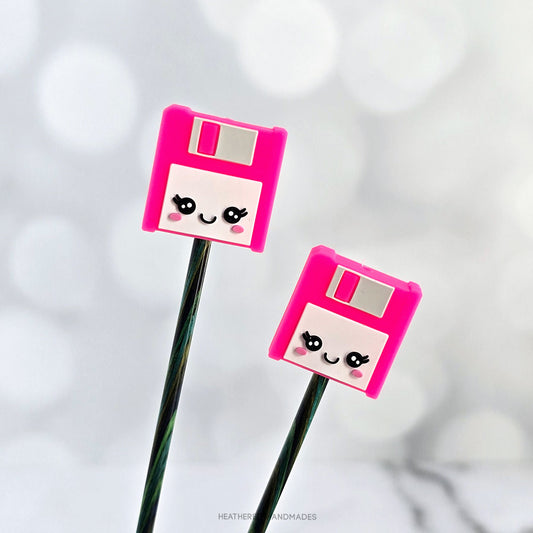 Pink Floppy Disk Stitch Stoppers