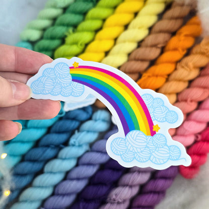 Yarn + Rainbow Sticker