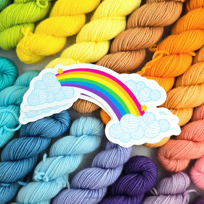 Yarn + Rainbow Sticker