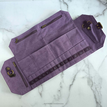 DellaQ Maker's Canvas Needle Case - Plum image 1