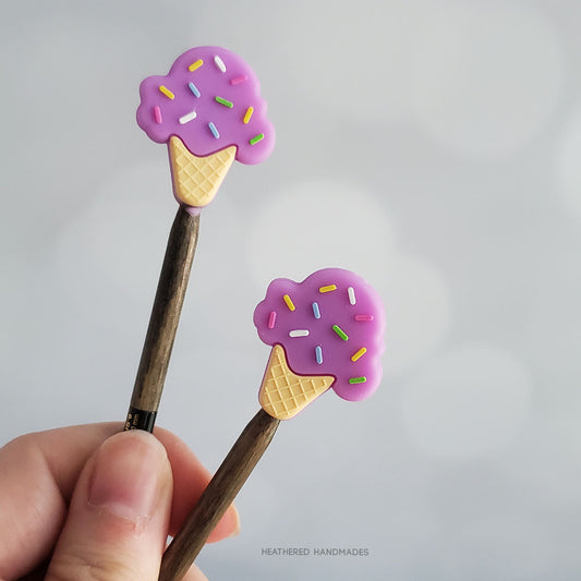 Purple Ice Cream Cone Stitch Stoppers image 0